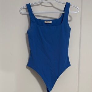 Babaton Cobalt Square Neck One-Piece Bodysuit